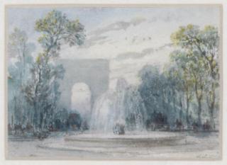 François-Joseph Nolau - View of the Arc de Triomphe