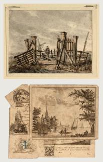 François Joseph Pfeiffer The Younger - Two boys resting on a wooden bridge in a landscape