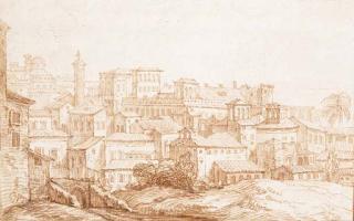 François Le Moyne - A View Of An Italian Town