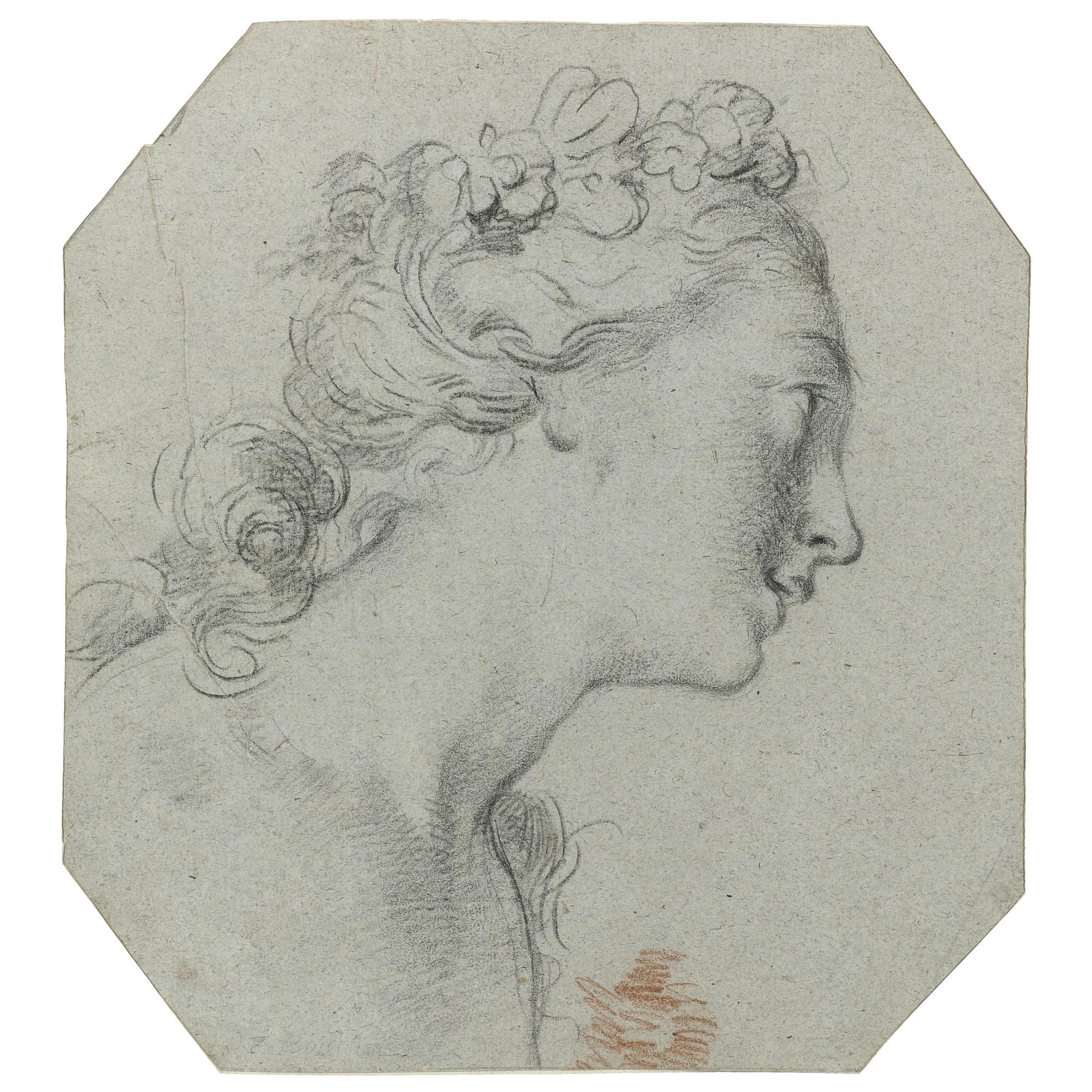 François Le Moyne - Recto: Head Of A Girl, Turned In Profile To The Right; Verso: Half-Length Study Of A Nude Girl, Seen From Behind And Turned To The Left