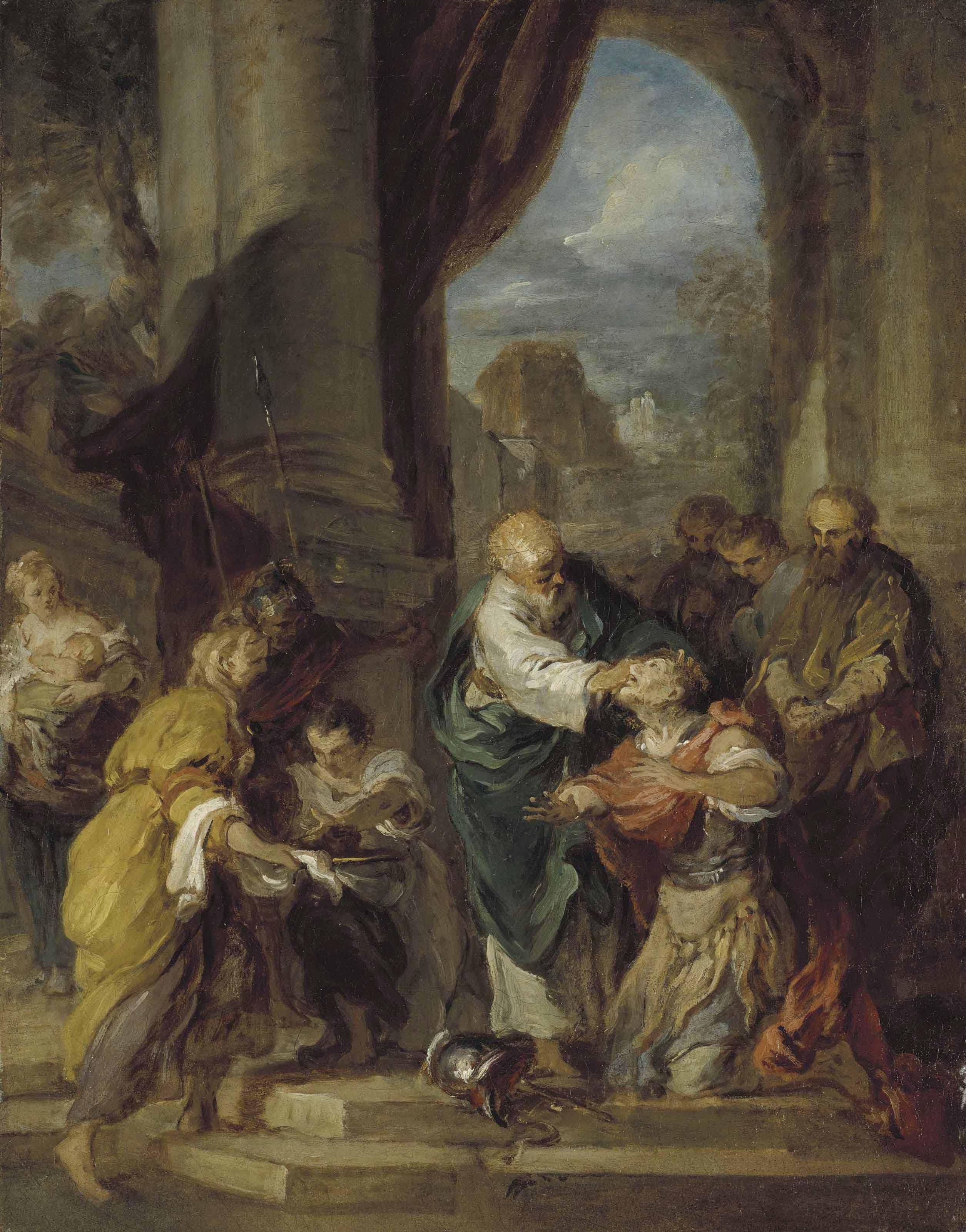 François Lemoyne - Ananias Restoring The Sight Of Saint Paul