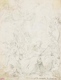 François Lemoyne - Frontispice Pour Les Médailles du Règne de Louis Xv