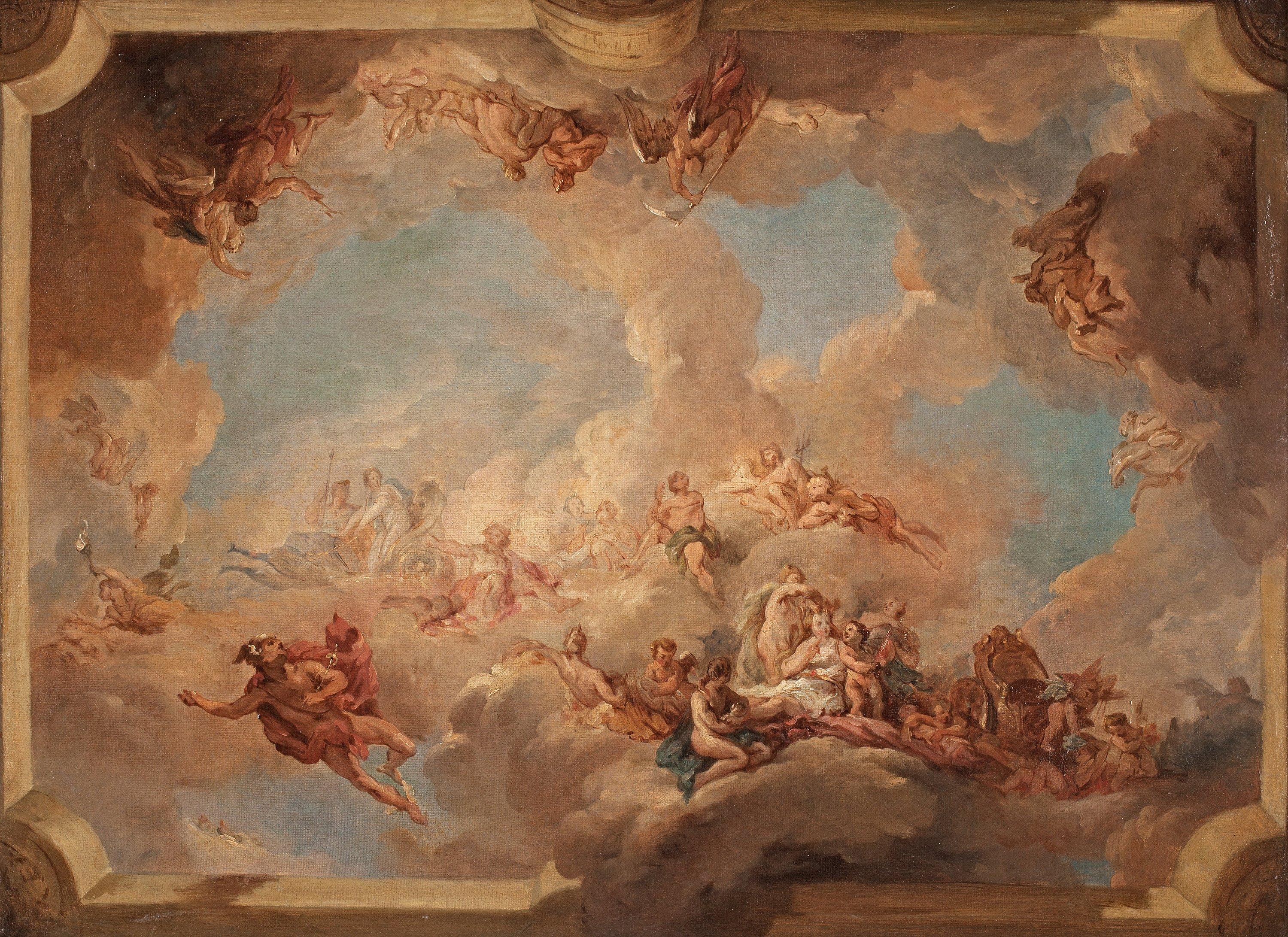 François Lemoyne - The Triumph of Venus (Bozzetto for a ceiling)