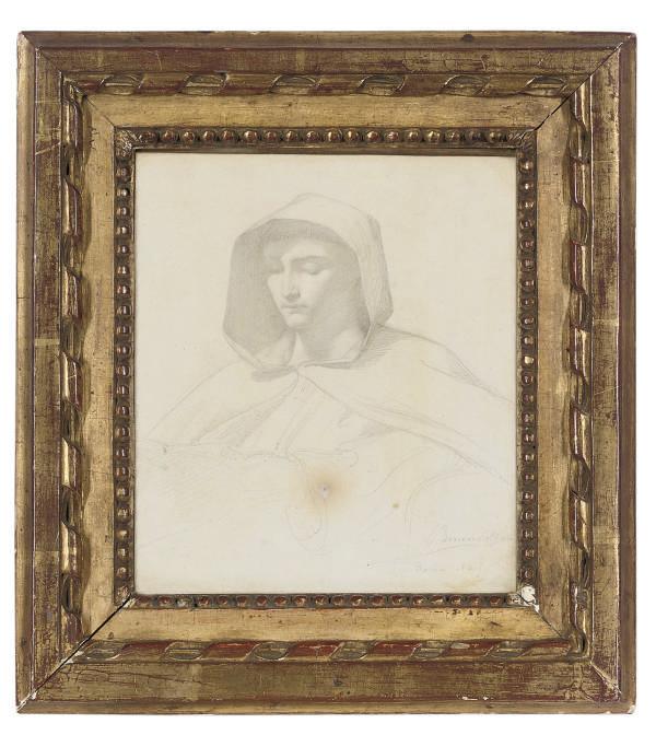 François-Leon Benouville - Study of St Francis of Assisi