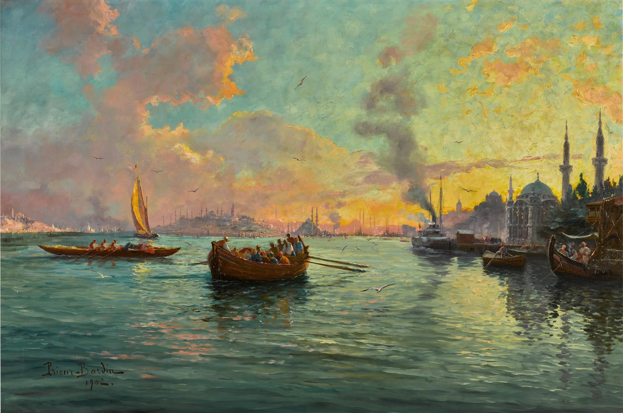 François Léon Prieur-Bardin - On the Bosphorus