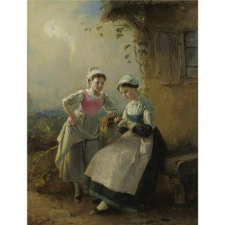 François-Louis Lanfant de Metz - Mending Little Socks