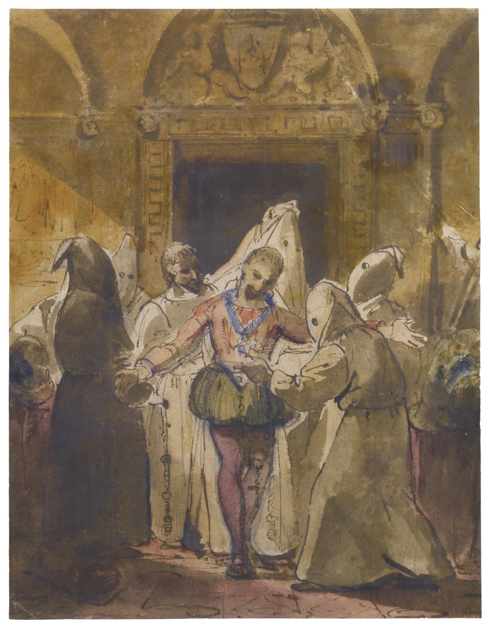 François-Marius Granet - Charles V At The Monastery Of Yuste