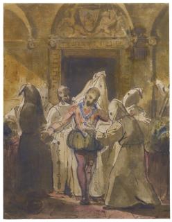 François-Marius Granet - Charles V At The Monastery Of Yuste