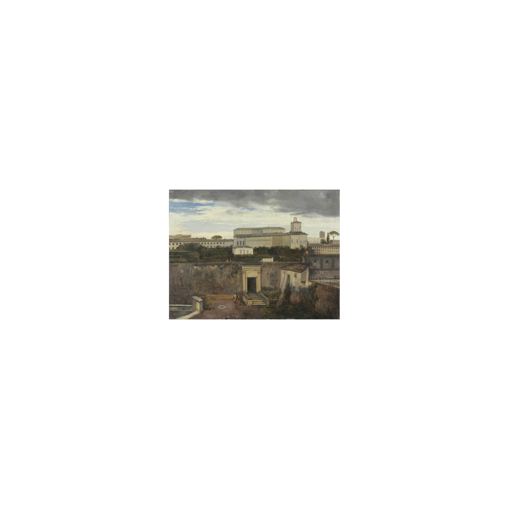François-Marius Granet - La Promenade Du Pape Pie Vii Dans Les Jardins Du Quirinal