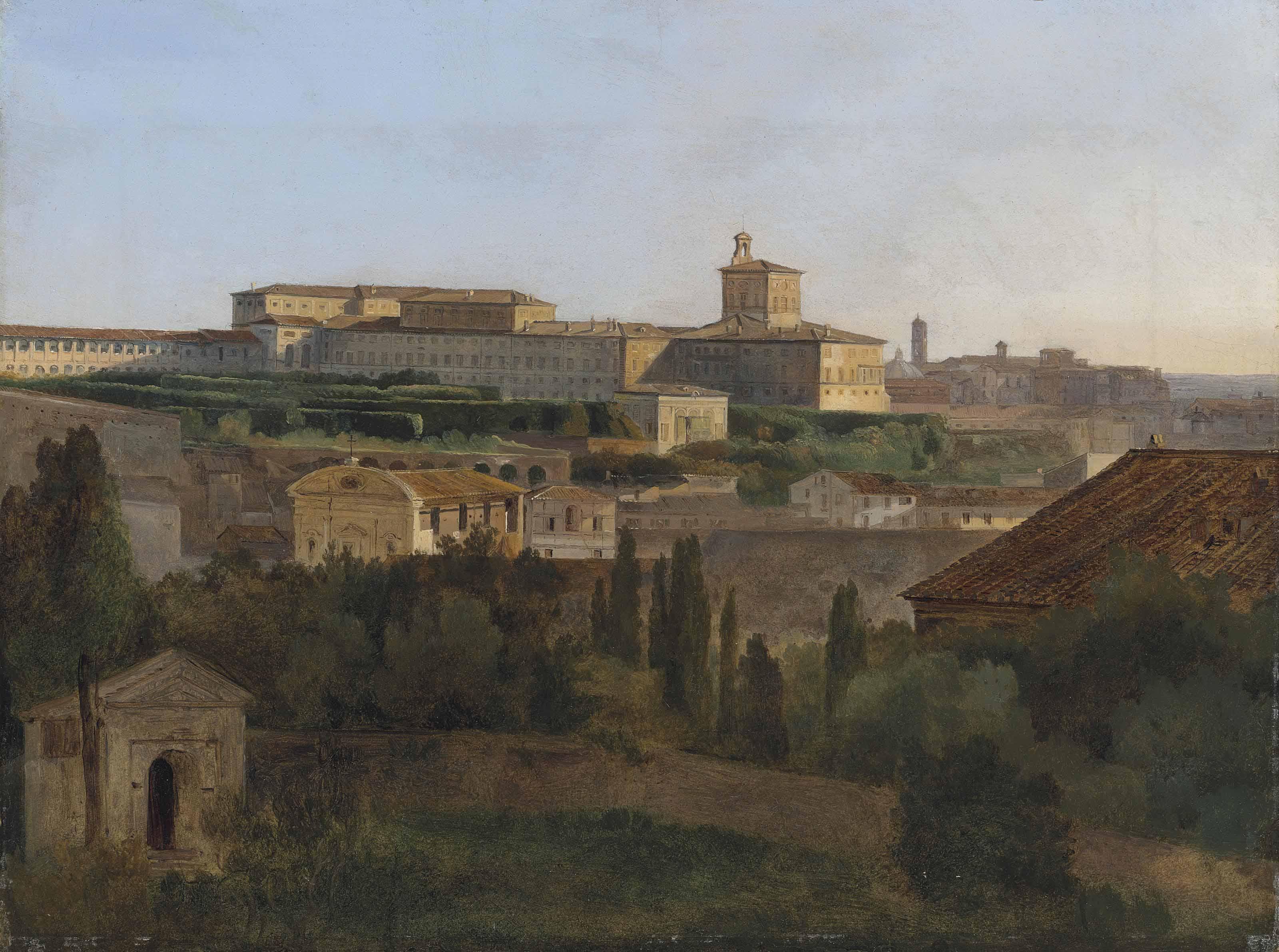 François-Marius Granet - Vue de Rome depuis la Villa Malta