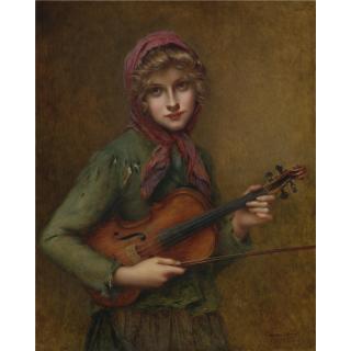 François Martin-Kavel - French The Young Violin Player
