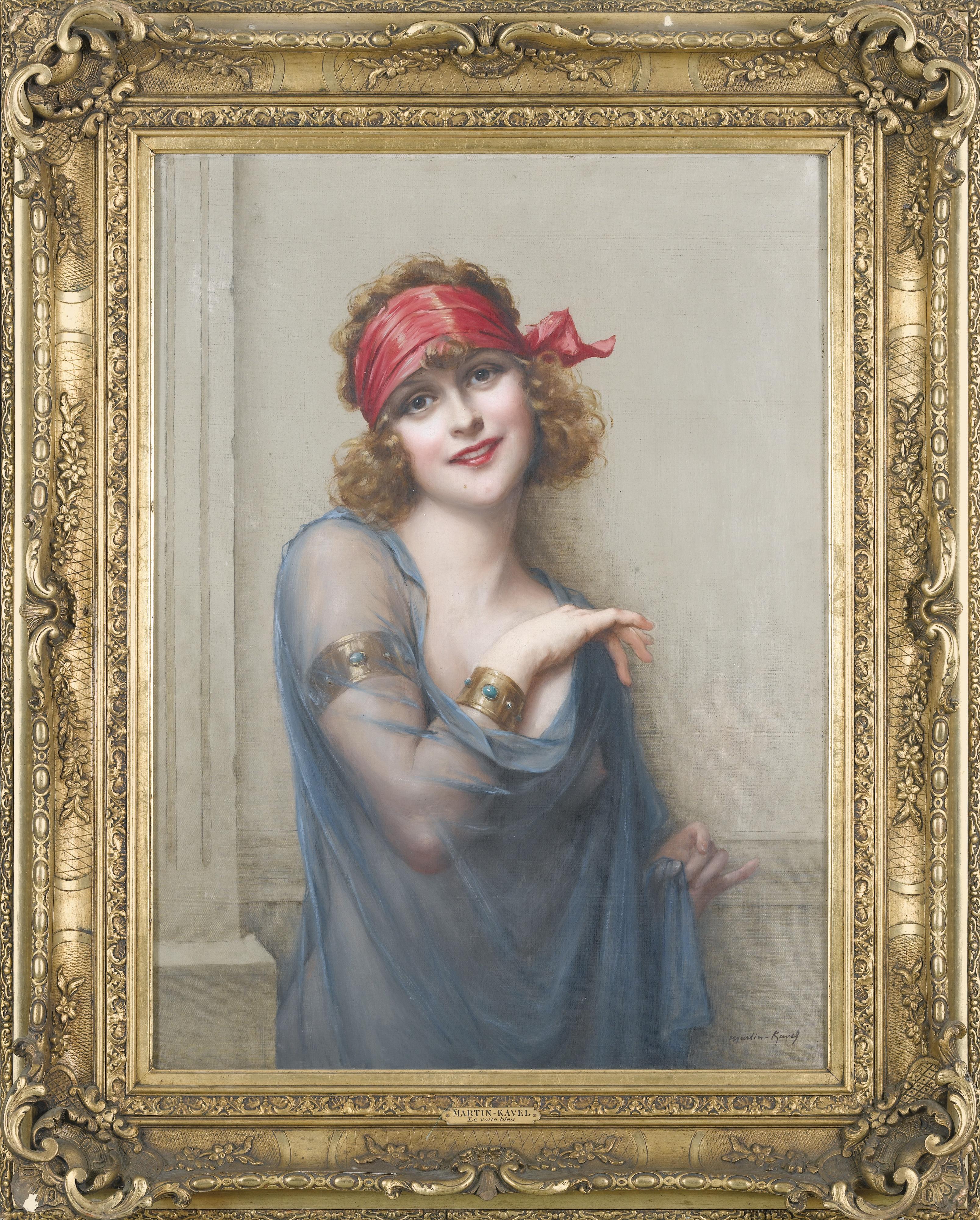 François Martin-Kavel - Le Voile Bleufrançois Martin-Kavel ; The Blue Veil ; Signed Lower Right ; Oil On Canvas