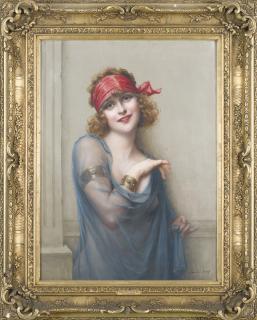 François Martin-Kavel - Le Voile Bleufrançois Martin-Kavel ; The Blue Veil ; Signed Lower Right ; Oil On Canvas