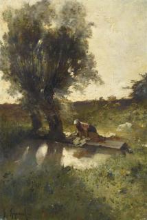 Francois Maurice Reynaud - Lavandière