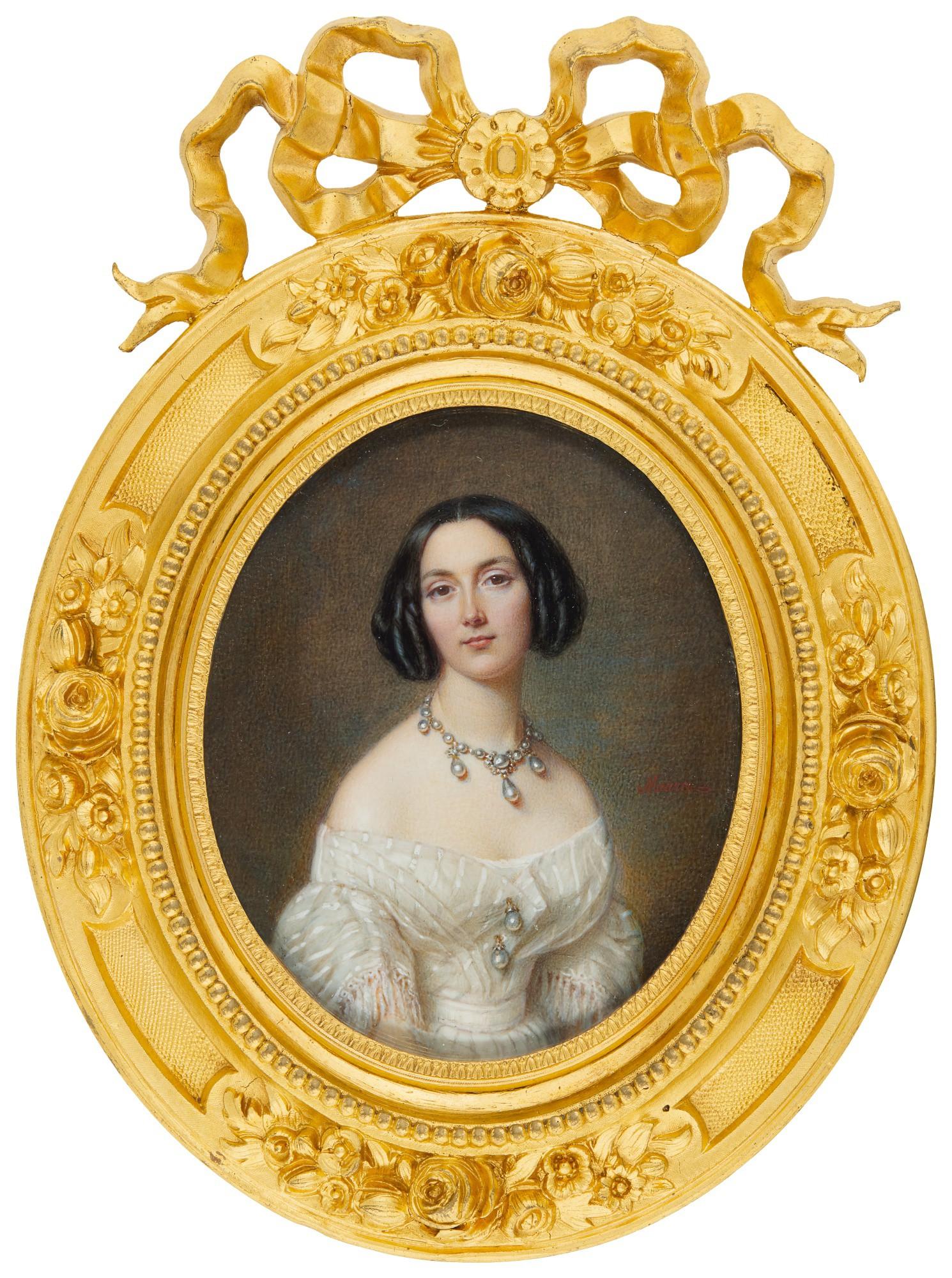 François Meuret - Portrait Of A Lady, Probably Marie Charlotte, Marquise De Bonneval, Née De Segur (1810-1883), Circa 1840