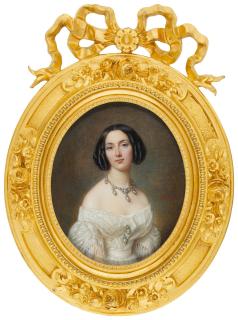 François Meuret - Portrait Of A Lady, Probably Marie Charlotte, Marquise De Bonneval, Née De Segur (1810-1883), Circa 1840