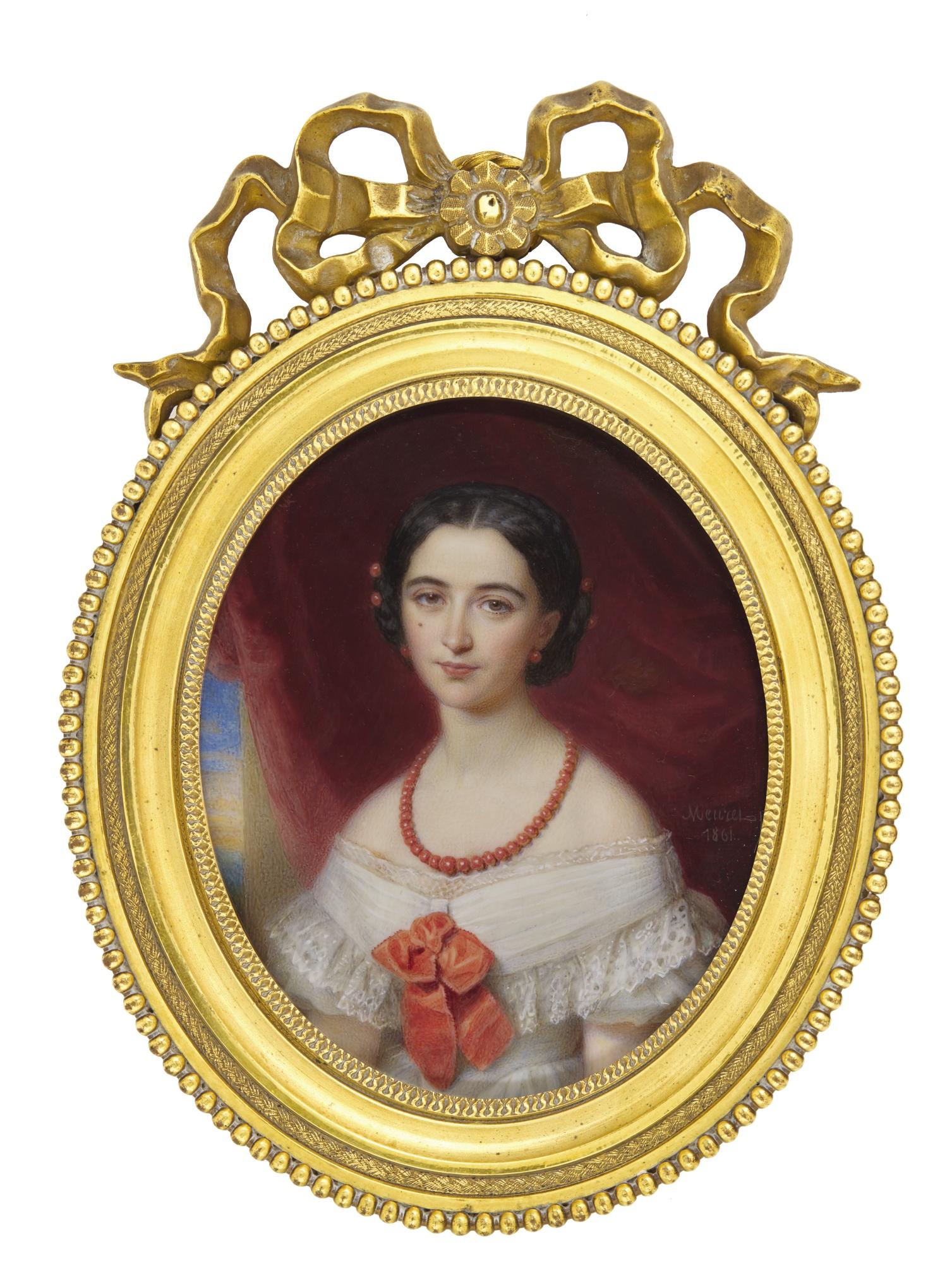 Francois Meuret - Portrait Of Comtesse De Clermont-Tonnerre