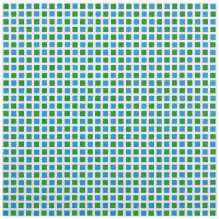 François Morellet - 1/2 Bleu 1/2 Vertsigned, Titled 1/2 Bleu 1/2 Vert And Dated 1971 On The Stretcher; Acrylic On Canvas.