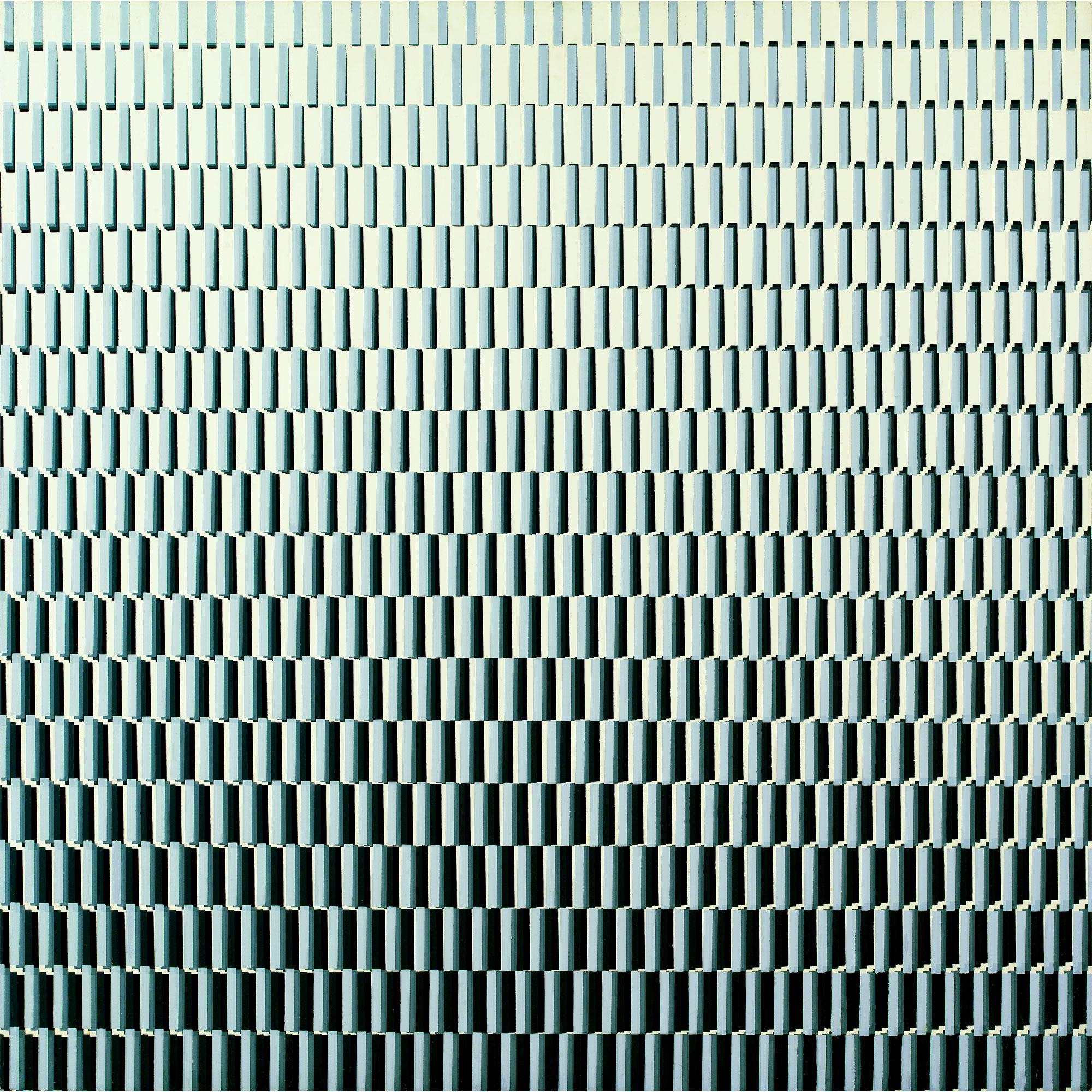 François Morellet - 4 Trames De Tirets Pivotées Sur Un Côté