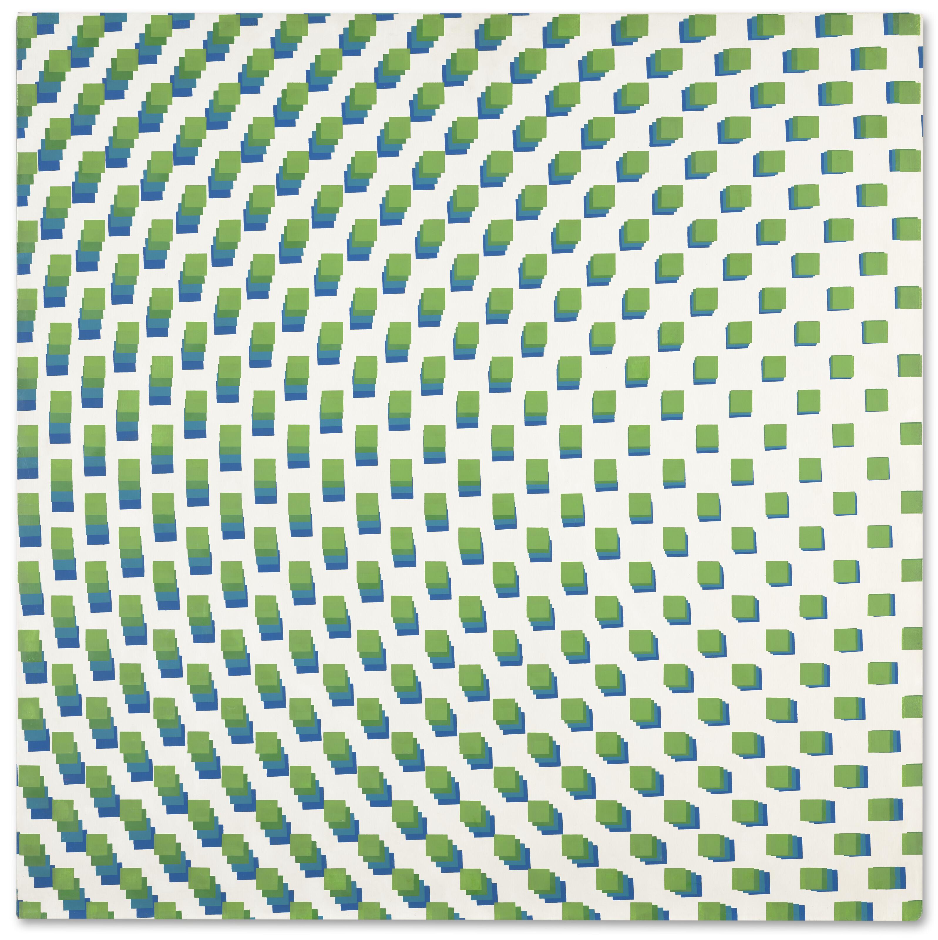 François Morellet - Du bleu au vert