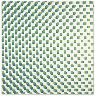 François Morellet - Du bleu au vert