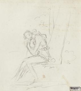 Francois-Pascal-Simon Gerard - Homme drapé assis (recto); Berger assis (verso)