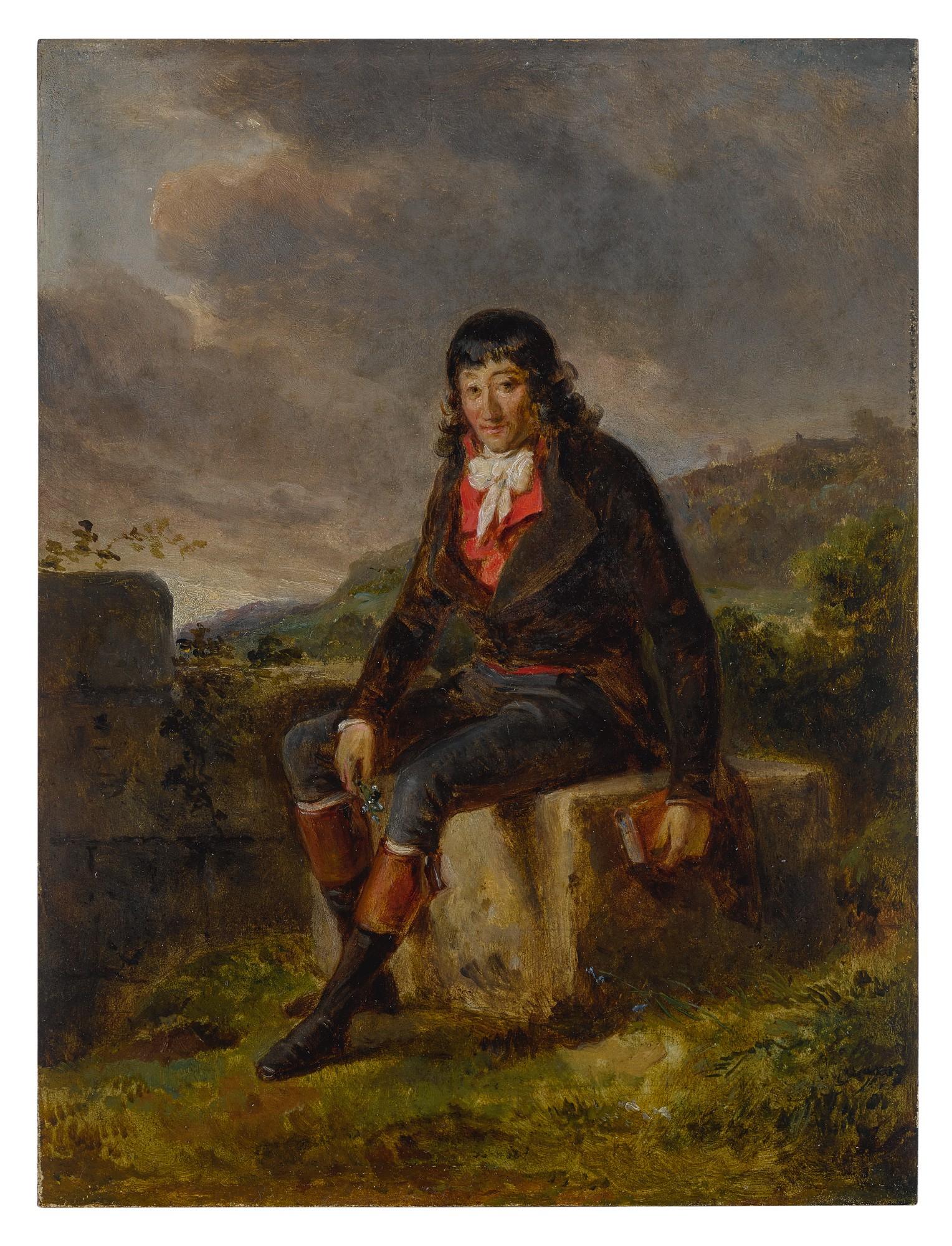 François Pascal Simon Gérard - Portrait of Louis-Marie de la Révellière-Lépeaux, seated in a landscape