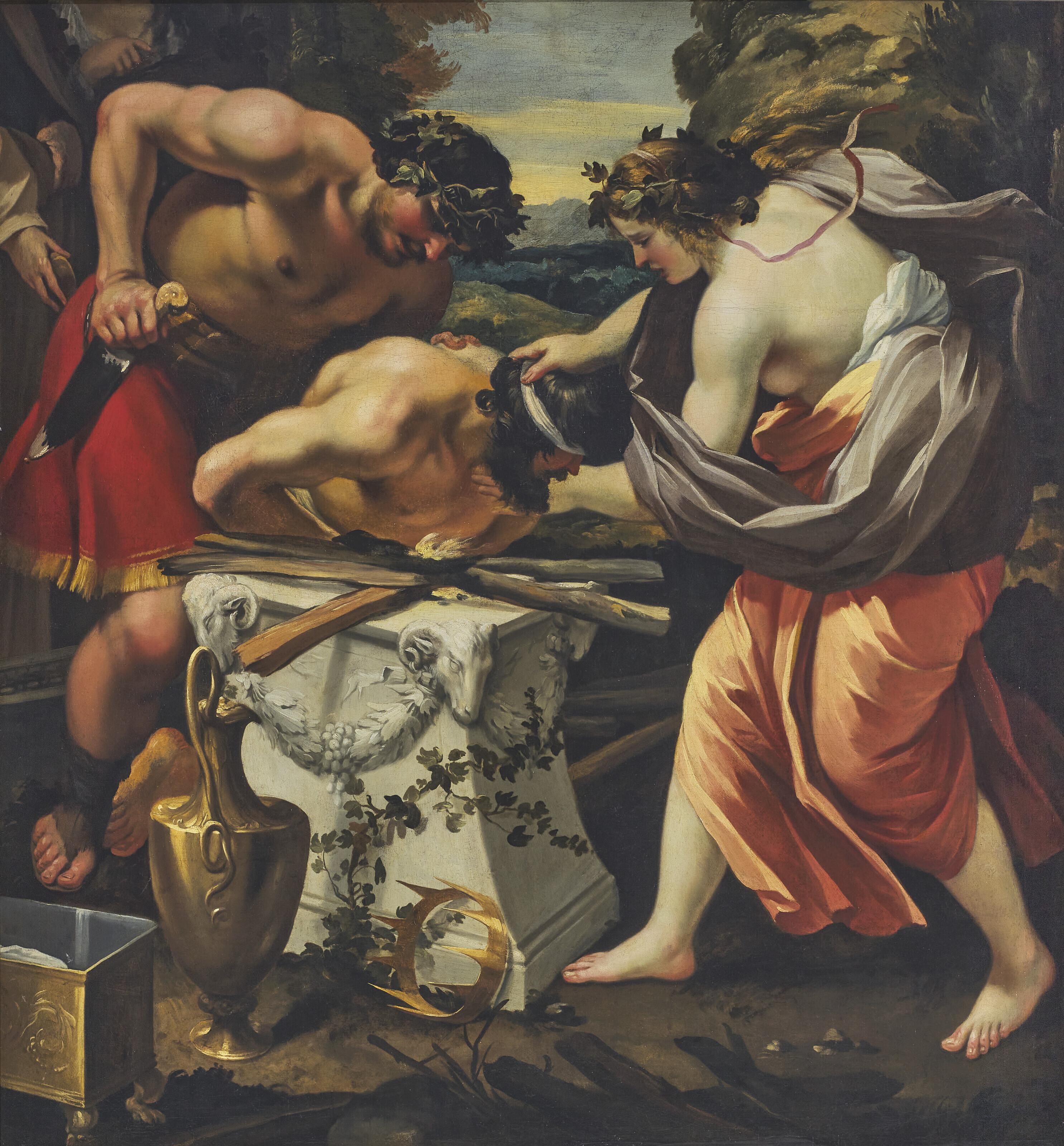 François Perrier - Scène De Sacrifice D\'Un Roi, Peut-Être Le Châtiment De Lycurgue