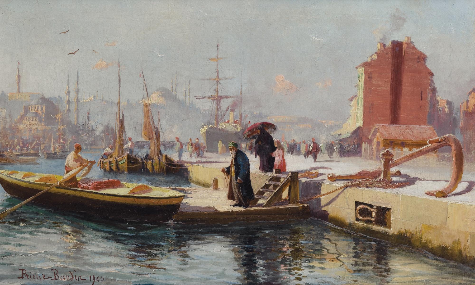 François Prieur-Bardin - French the Ferry At Karaköy, Constantinople