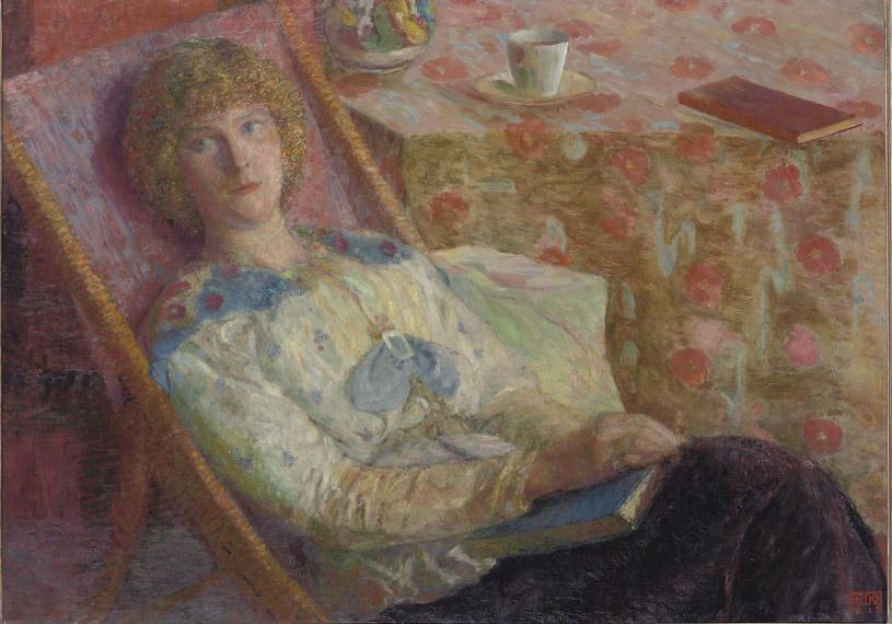 Francois Pycke - Woman in a lounge-chair