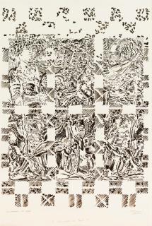 François Rouan - Etude Pour La Légende Du Fond