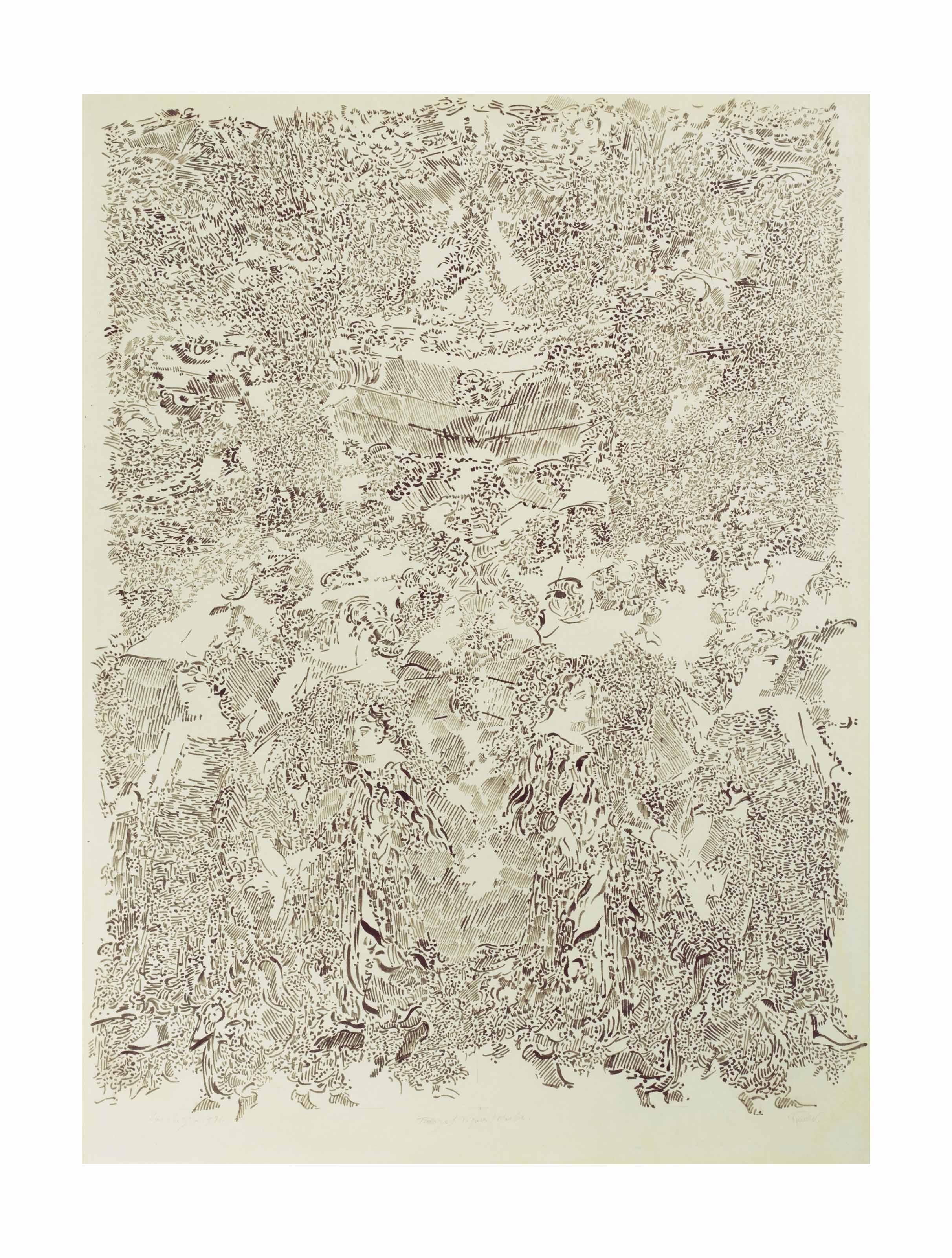 François Rouan - Lunghezza - Tressage, Figures, Marbre