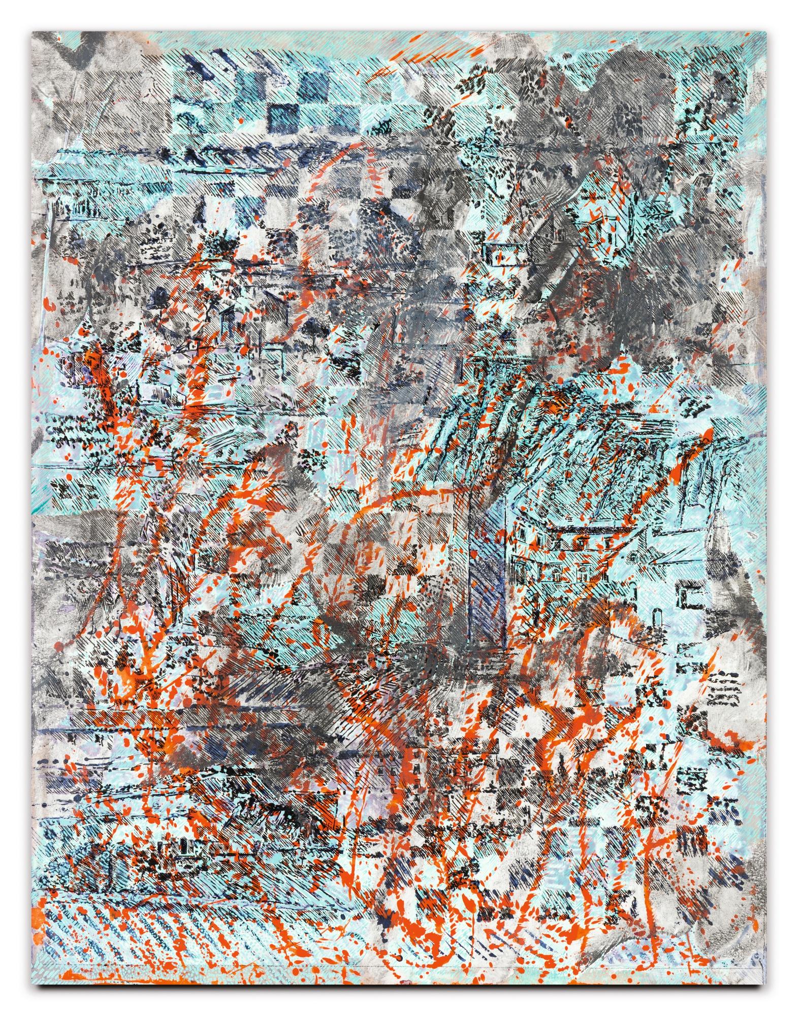 François Rouan - Mappe Cendre Verte