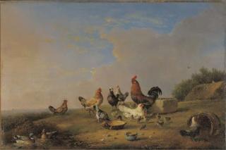 Francois Van Severdonck - Poultry by a stream
