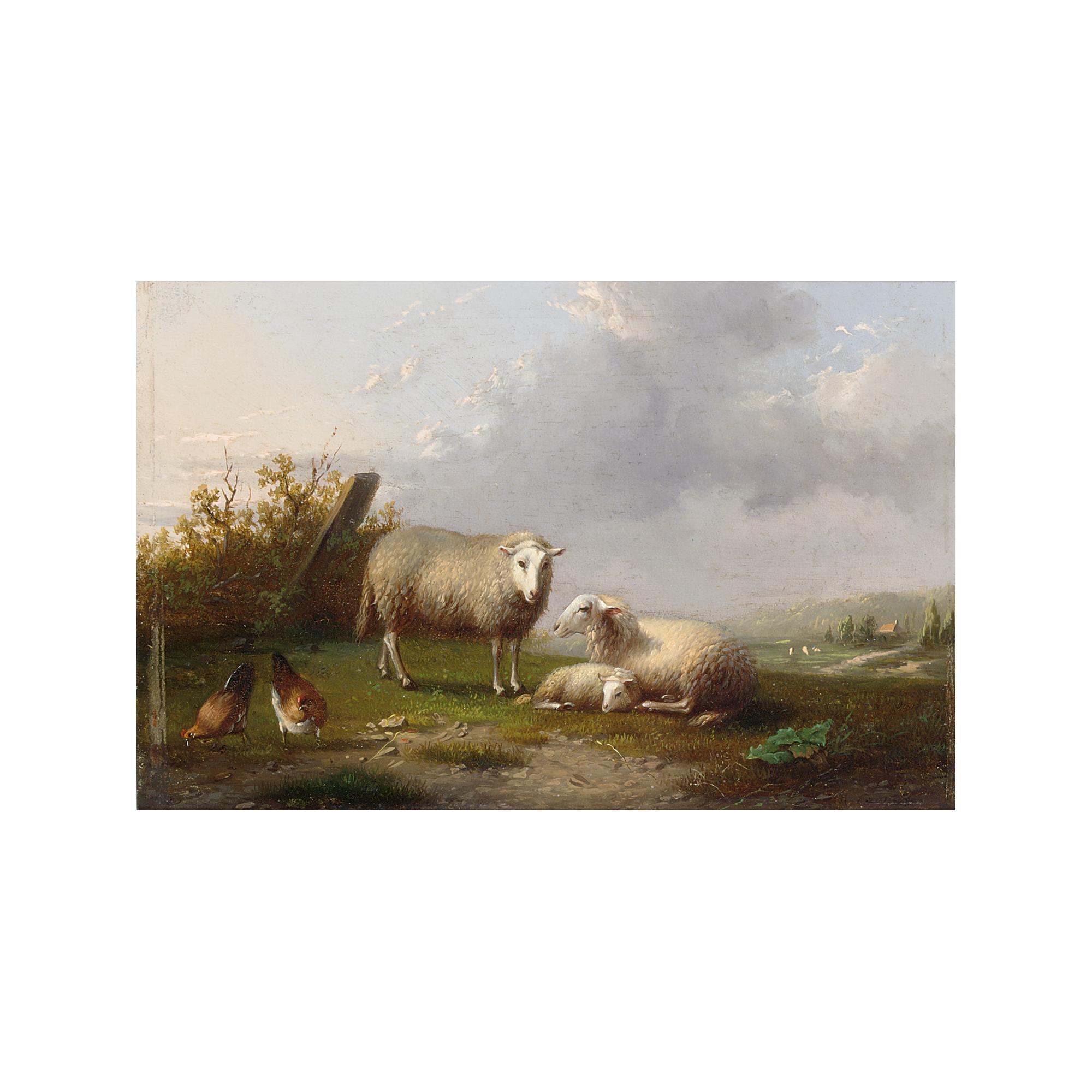 François van Severdonck - Poultry Near A Stream