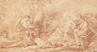 François Vanloo - Apollon Faisant Écorcher Marsyas