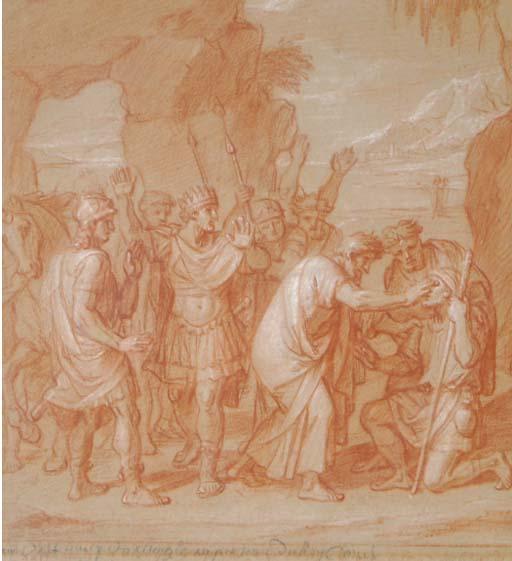 François Verdier - Saint Paul at Lystra; also a companion drawing