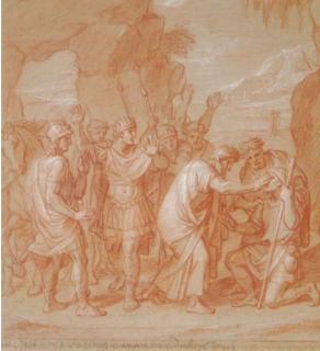 François Verdier - Saint Paul at Lystra; also a companion drawing