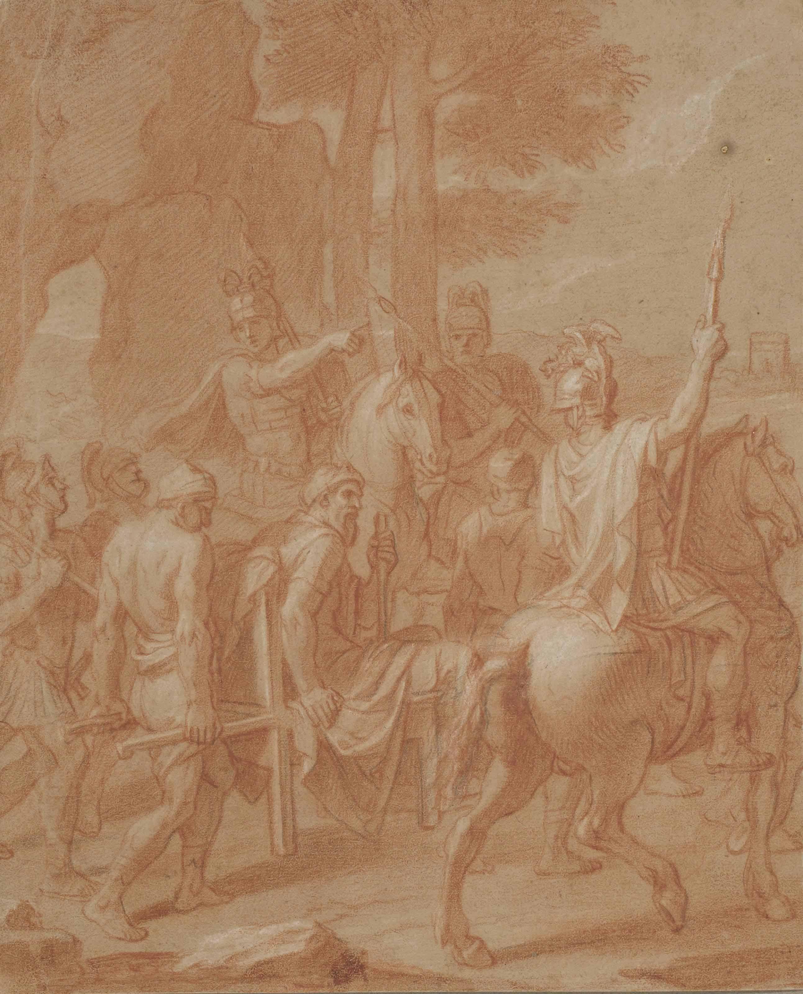 François Verdier - Soldats Convoyant Un Homme; Et Déposition De Croix