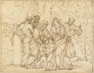 François-Xavier Fabre - La Vierge avec Sainte Elisabeth, le Christ et Saint Jean-Baptiste avec Saint Pierre, Saint Paul et Saint François d\'Assise