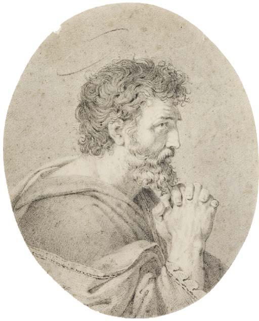 François-Xavier Fabre - Tête D\'Apôtre Priant, Vu de Profil Tourné Vers La Droite