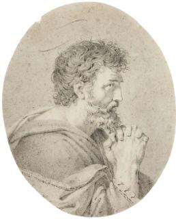 François-Xavier Fabre - Tête D\'Apôtre Priant, Vu de Profil Tourné Vers La Droite