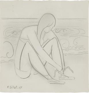 Françoise Gilot - Bather Lacing Her Espadrilles