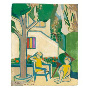 Françoise Gilot - Children in the Garden of Vallauris