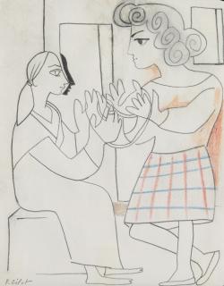 Françoise Gilot - Miroir À Trois Faces Au Secours De L\'Oeil Fugitif, Bleu Bleu Bleu