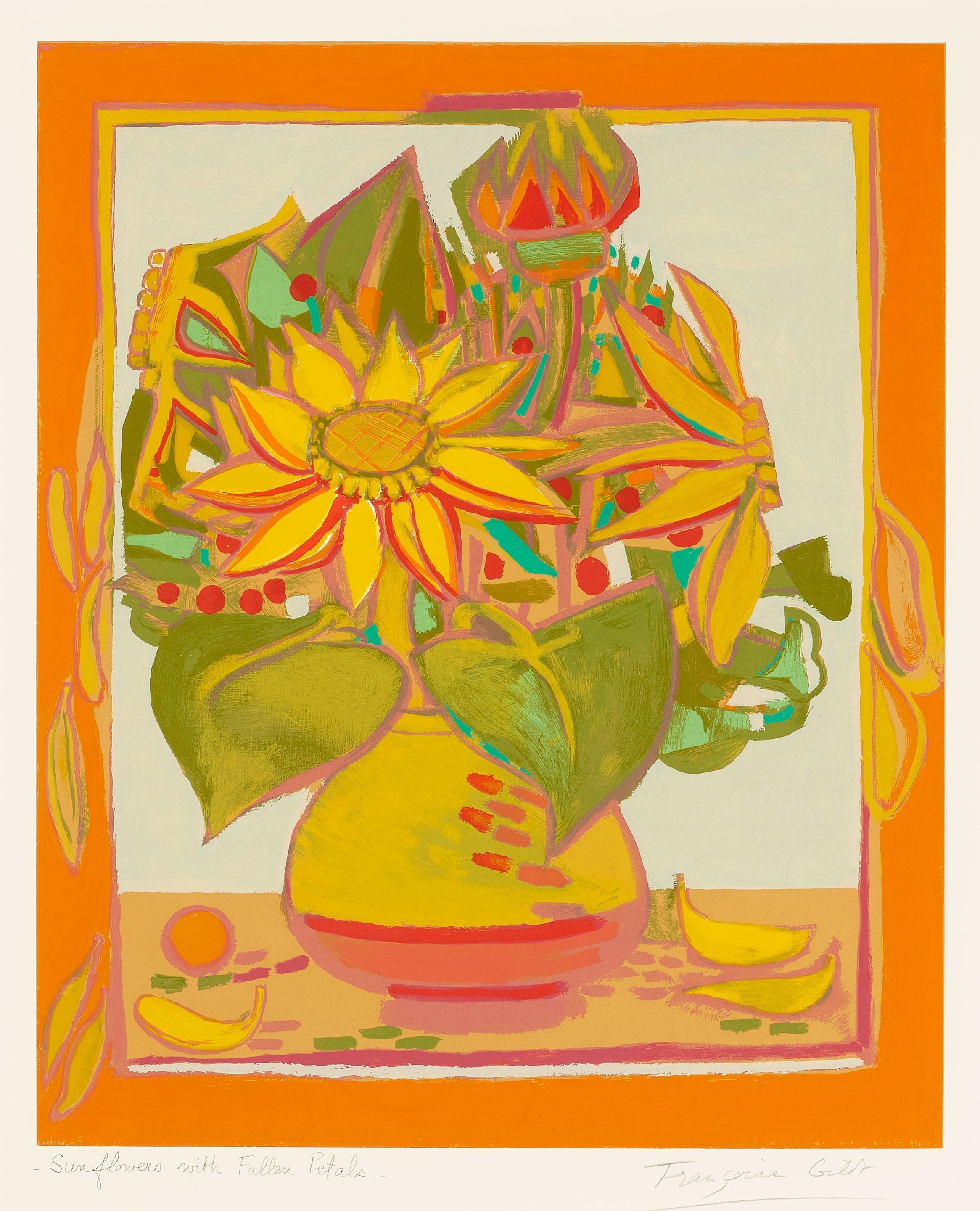 Françoise Gilot - Sand Roses; Sunflowers with Fallen Petals; Woman Standing 3