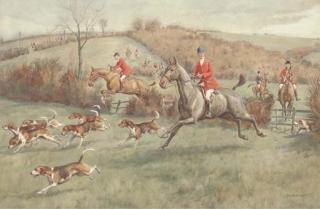 Frank Algernon Stewart - Fernies -Full Cry, With Mr Fernie And Arthur Thatcher