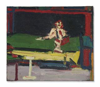 Frank Auerbach - Figure Seated on Bed