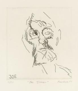 Frank Auerbach - Joe Tilson, from Six Etchings of Heads (Marlborough 9)