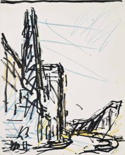 Frank Auerbach - Study For Chimney In Mornington Crescent